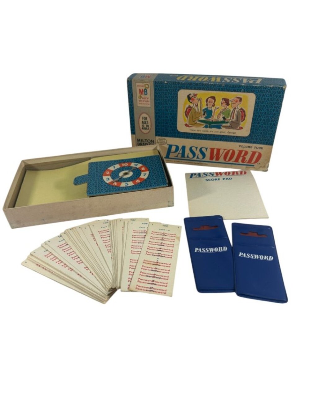 Vintage 1964 Milton Bradley Password Game Complete Blue Box Retro 4260